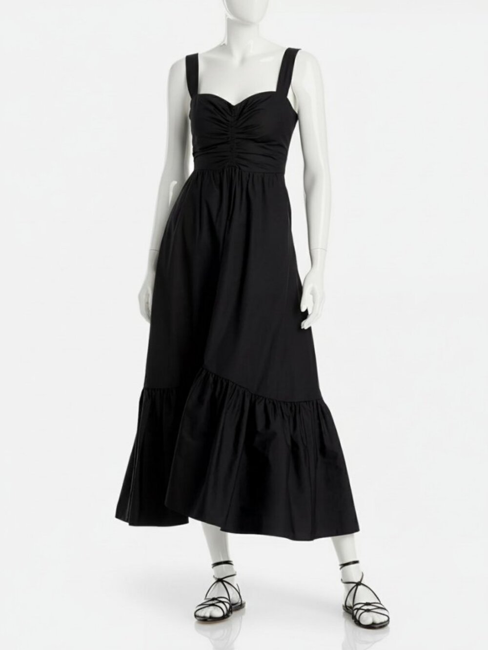 A.L.C. Women's Black Lilah Ii Cotton Maxi Dress Size 12